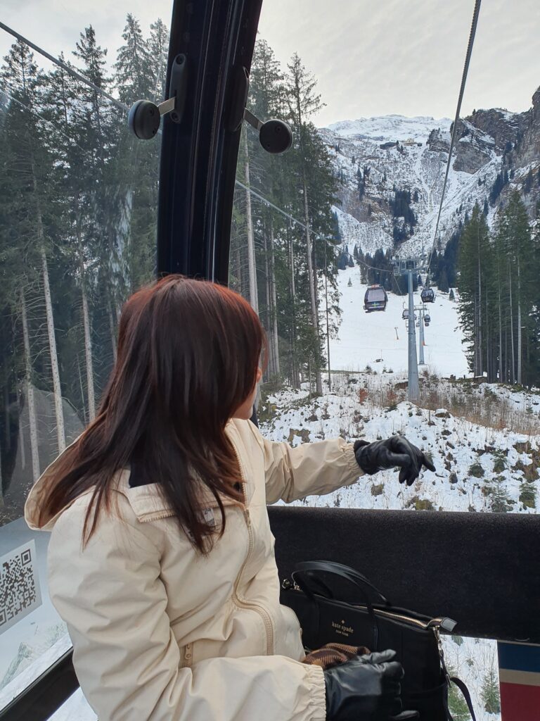 the rotating titlis rotair gondola